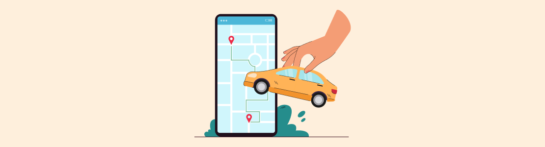 Vehicle location tracking on a mobile map