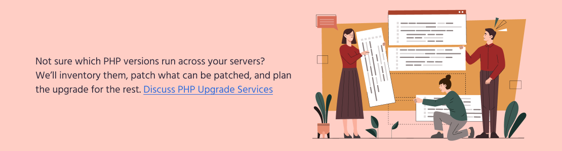 PHP upgrade services: inventory, patching, and migration planning